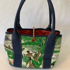 J Crew Hawaiian patterned canvas bag  perfect condition  used twice almost new.